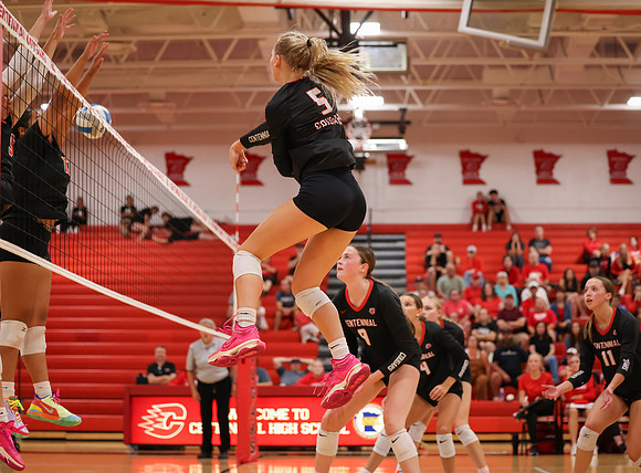 Centennial vs Osseo Girls Varsity Volleyball 138