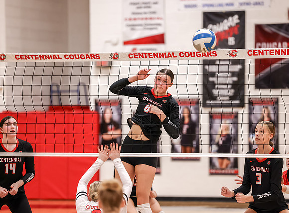 Centennial vs Coon Rapids Girls Varsity Volleyball 124
