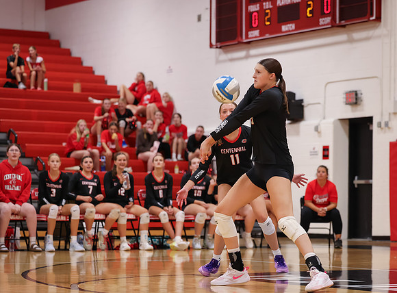 Centennial vs Osseo Girls Varsity Volleyball 29