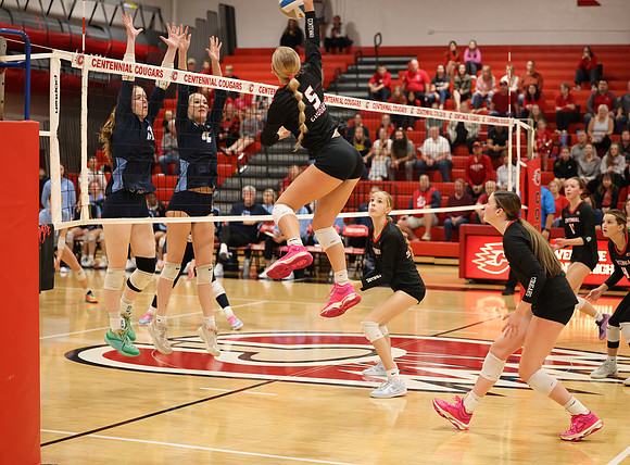 Centennial vs Blaine Girls Varsity Volleyball 319