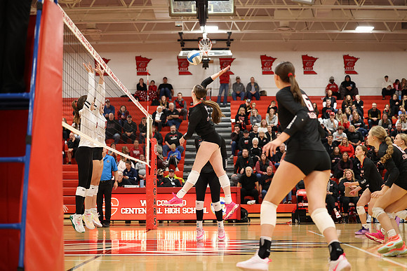 Centennial vs Coon Rapids Girls Varsity Volleyball 45