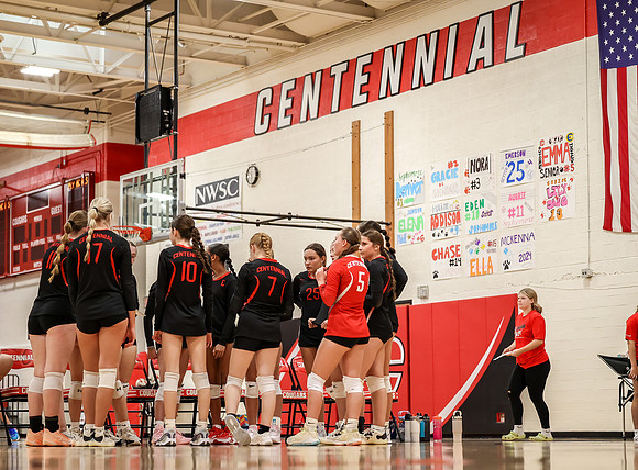 Centennial vs Mounds View Girls B Volleyball 49