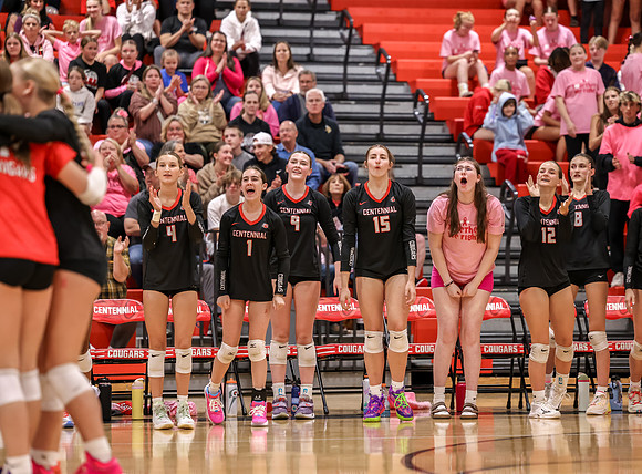 Centennial vs Champlin Park Girls Varsity Volleyball 32