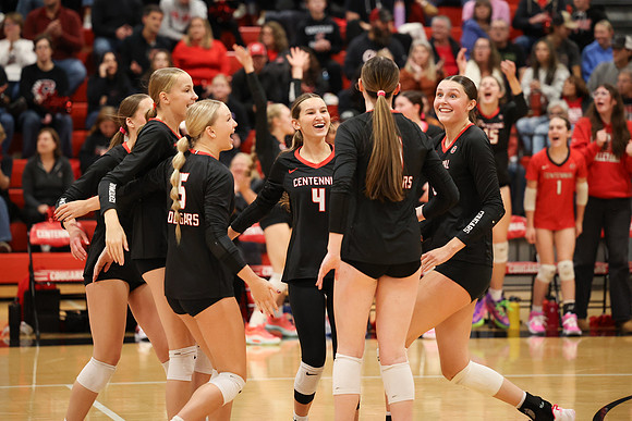 Centennial vs Coon Rapids Girls Varsity Volleyball 99