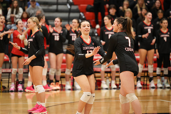 Centennial vs Coon Rapids Girls Varsity Volleyball 110