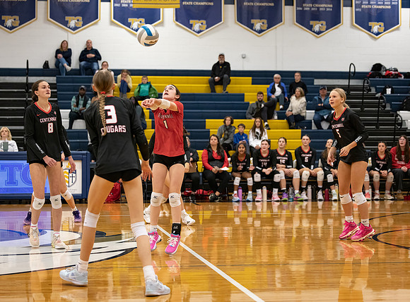 Centennial vs Totino-Grace Girls Varsity Volleyball 218