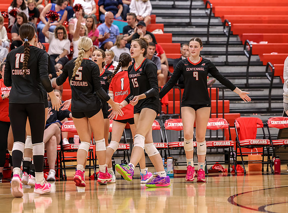 Centennial vs Coon Rapids Girls Varsity Volleyball 40