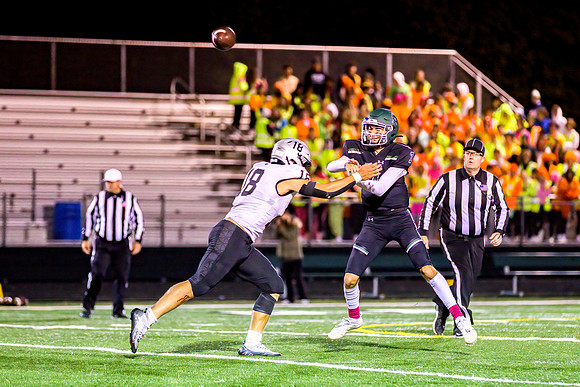 Mounds View QB #7 Owen Wark under Pressure