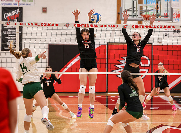 Centennial vs Mounds View Girls Varsity Volleyball 180