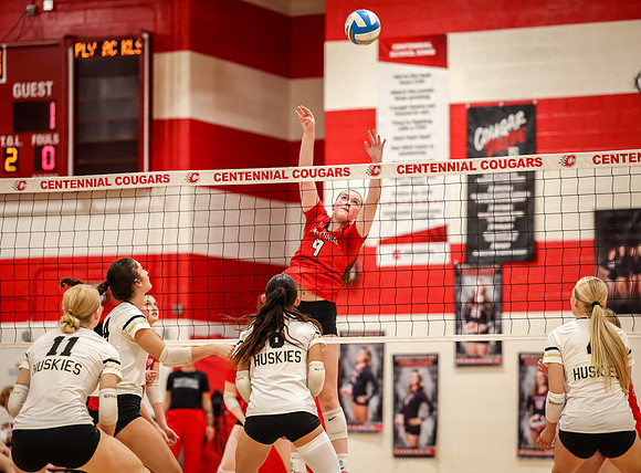 5529 Centennial vs Andover Girls Varsity Volleyball_