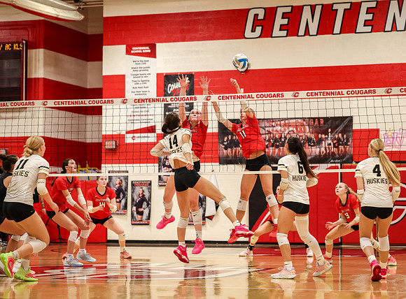 5717 Centennial vs Andover Girls Varsity Volleyball_
