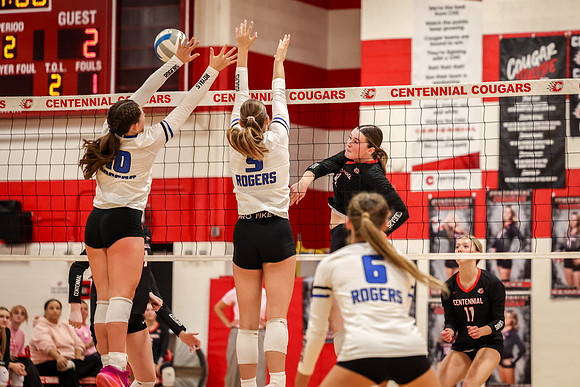 093 Centennial vs Rogers Girls Varsity Volleyball