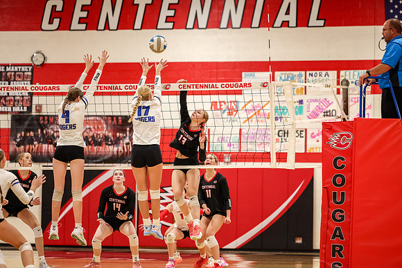 110 Centennial vs Rogers Girls Varsity Volleyball