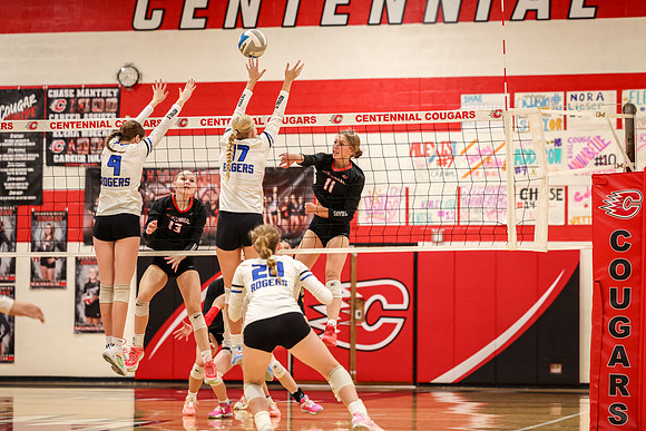 112 Centennial vs Rogers Girls Varsity Volleyball