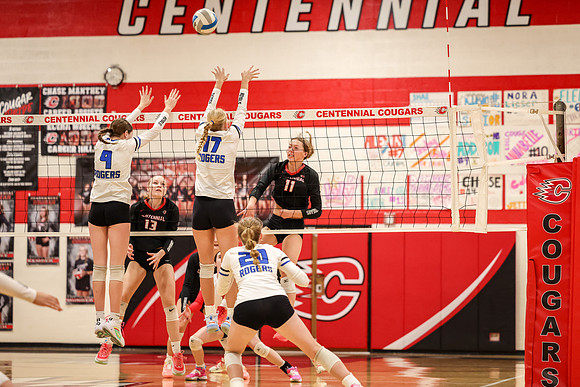 113 Centennial vs Rogers Girls Varsity Volleyball