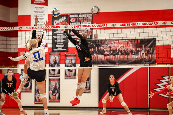 114 Centennial vs Rogers Girls Varsity Volleyball