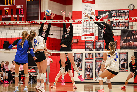 122 Centennial vs Rogers Girls Varsity Volleyball