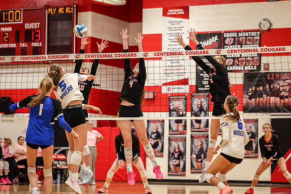 121 Centennial vs Rogers Girls Varsity Volleyball
