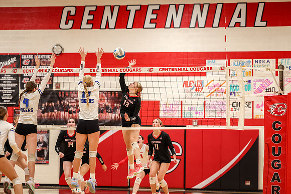 126 Centennial vs Rogers Girls Varsity Volleyball
