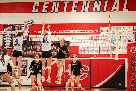 128 Centennial vs Rogers Girls Varsity Volleyball