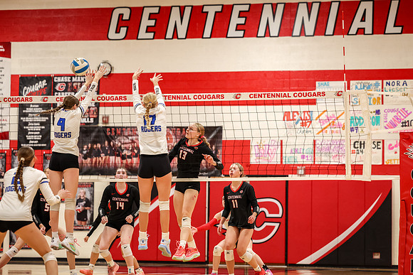 129 Centennial vs Rogers Girls Varsity Volleyball