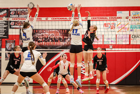 132 Centennial vs Rogers Girls Varsity Volleyball