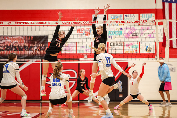 135 Centennial vs Rogers Girls Varsity Volleyball