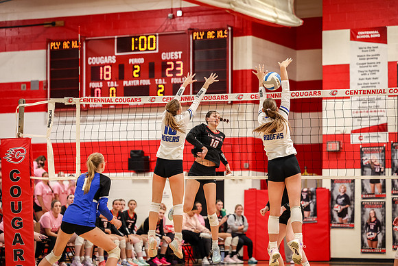 142 Centennial vs Rogers Girls Varsity Volleyball