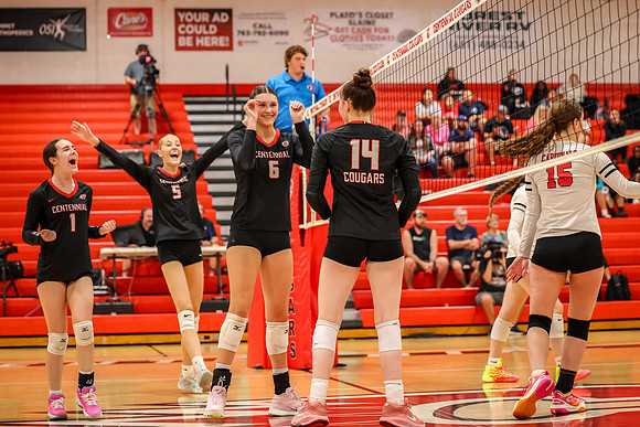 1177 Centennial vs Coon Rapids Girls Varsity Volleyball