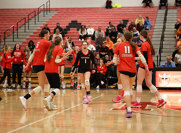 Centennial vs Anoka Girls Varsity Volleyball 367