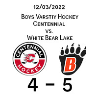 2022 12 03 Centennial vs White Bear Lake Varsity