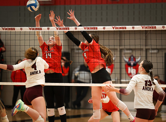 Centennial vs Anoka Girls Varsity Volleyball 245