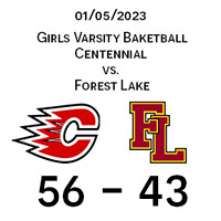 2023 01 05 Centennial vs Forest Lake Girls Varsity