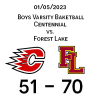 2023 01 05 Centennial vs Forest Lake Boys Varsity