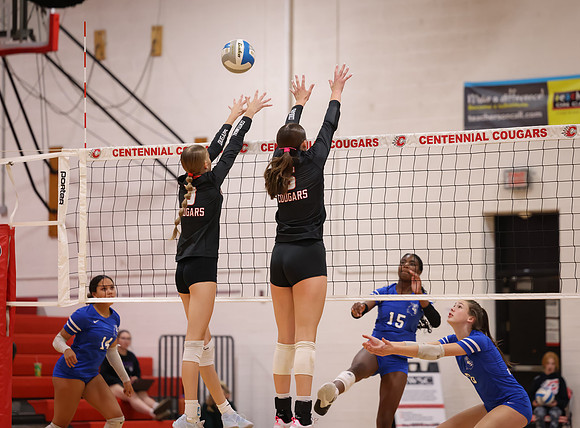 Centennial vs Hopkins Girls Varsity Volleyball 149