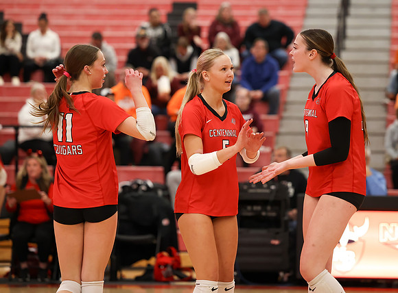 Centennial vs Anoka Girls Varsity Volleyball 186