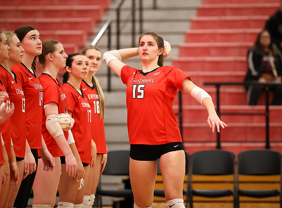Centennial vs Anoka Girls Varsity Volleyball 50