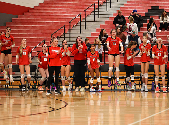 Centennial vs Anoka Girls Varsity Volleyball 359