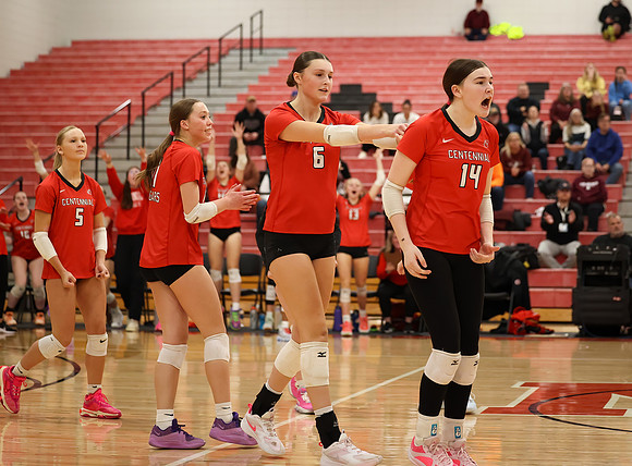 Centennial vs Anoka Girls Varsity Volleyball 342