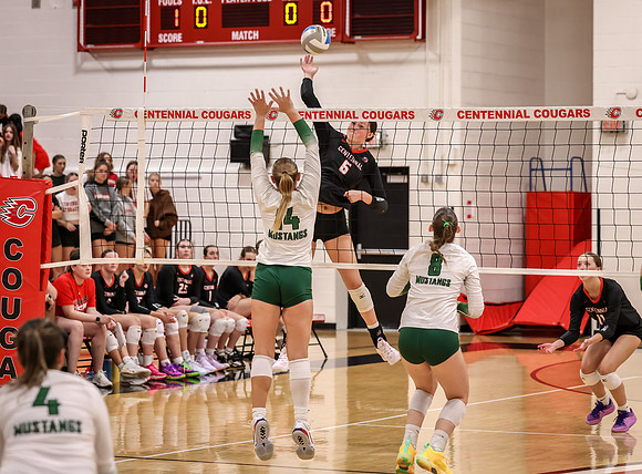 Centennial vs Mounds View Girls Varsity Volleyball 163