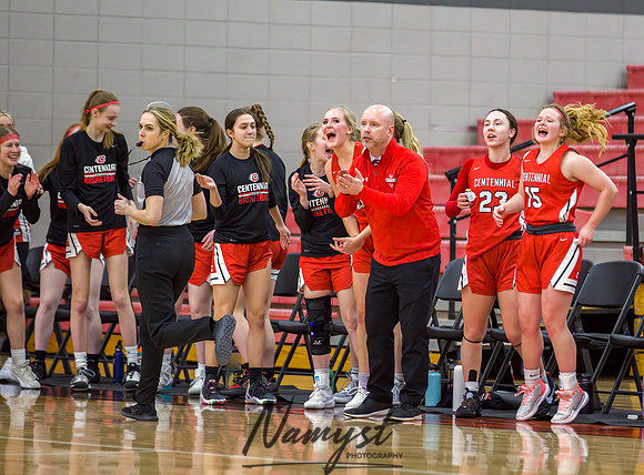 Centennial vs Andover Girls Varsity Basketball 051