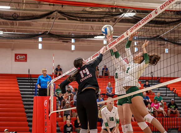 Centennial vs Mounds View Girls Varsity Volleyball 23