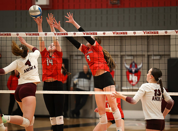 Centennial vs Anoka Girls Varsity Volleyball 244