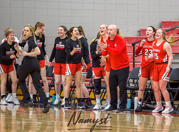 Centennial vs Andover Girls Varsity Basketball 052
