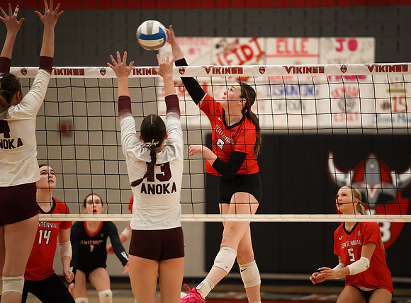 Centennial vs Anoka Girls Varsity Volleyball 246