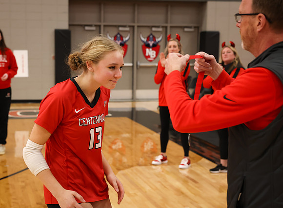 Centennial vs Anoka Girls Varsity Volleyball 412