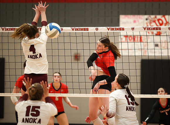Centennial vs Anoka Girls Varsity Volleyball 251