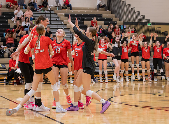 Centennial vs Andover Girls Varsity Volleyball 54