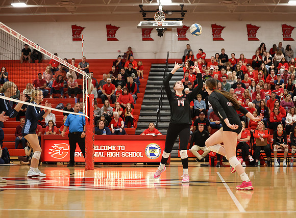 Centennial vs Blaine Girls Varsity Volleyball 53