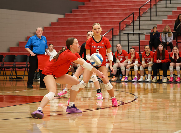 Centennial vs Anoka Girls Varsity Volleyball 166